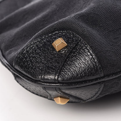 Gucci Monogram Mini Piston Lock Jackie O Hobo Shoulder Bag Black 9 of 14