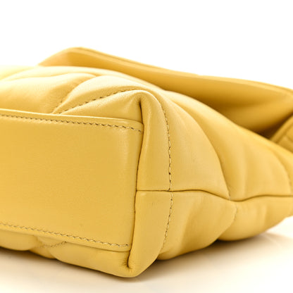 Saint Laurent Lambskin Monogram Loulou Puffer Pouch Clutch Yellow 13 of 13