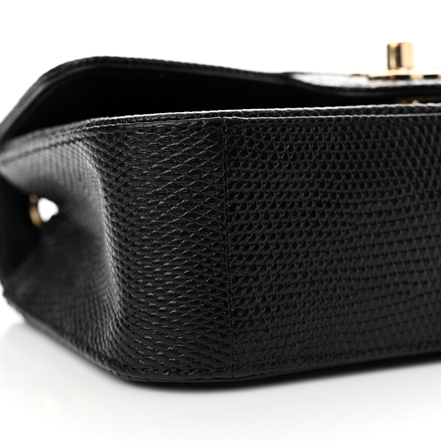 Lizard Mini Rectangular Flap Black