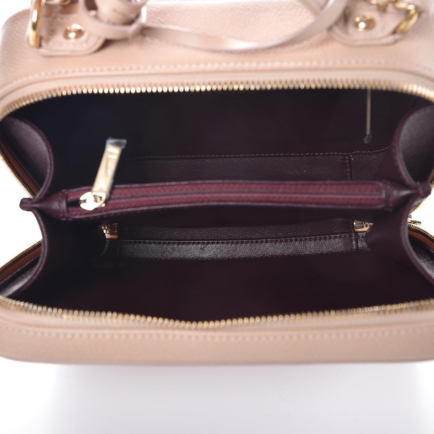 Caviar Quilted Medium CC Filigree Vanity Case Beige
