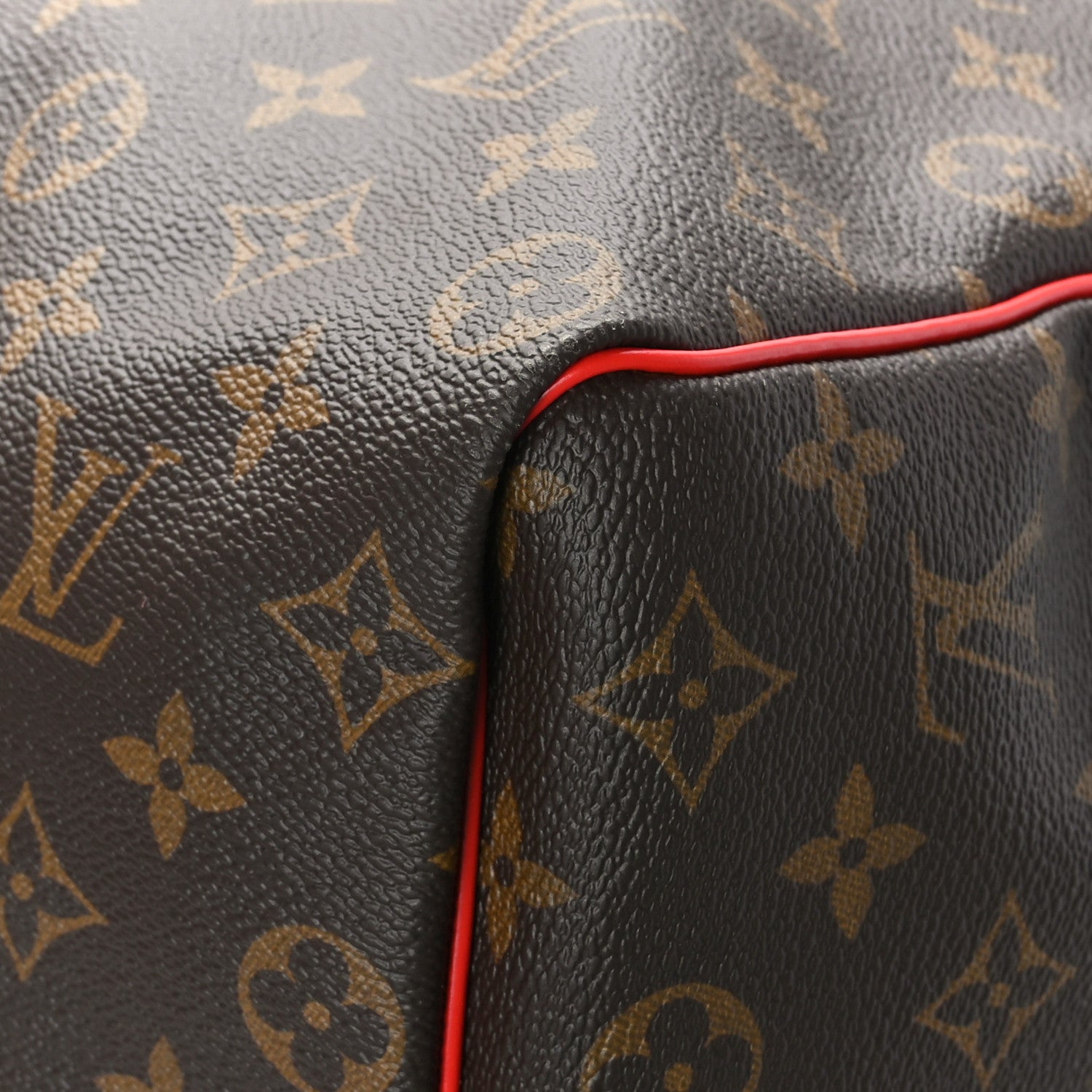 Louis Vuitton Calfskin Monogram Keepall Bandouliere 50 Coquelicot 7 of 9