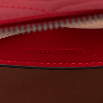 Gucci Calfskin Matelasse Chevron GG Marmont Sling Shoulder Bag Rosso 7 of 11