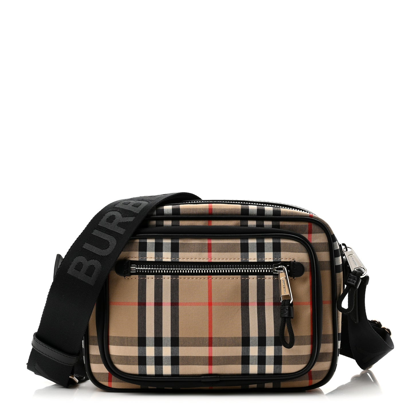 Vintage Check Calfskin Small Camera Bag Archive Beige