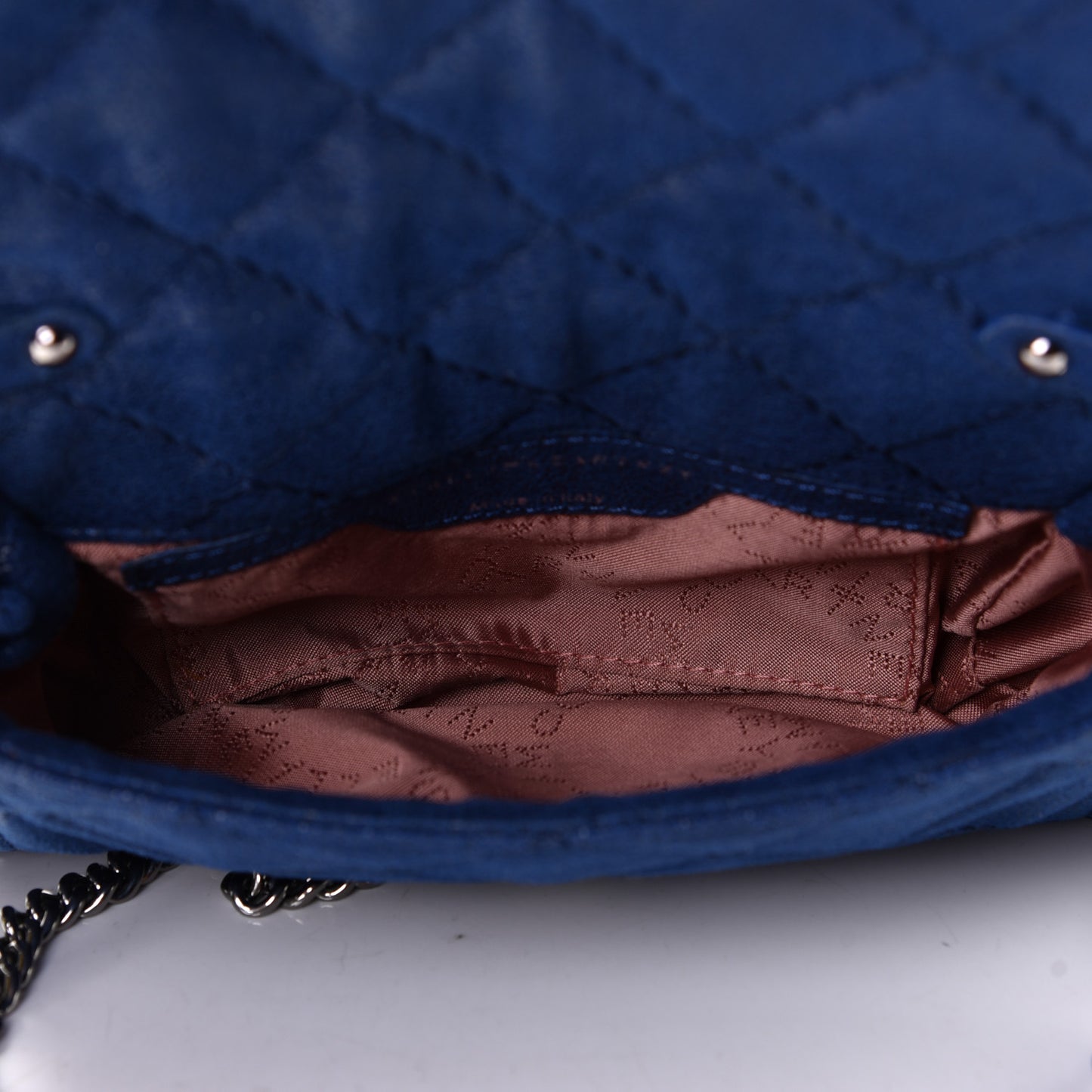 Shaggy Deer Quilted Falabella Crossbody Bag Blue