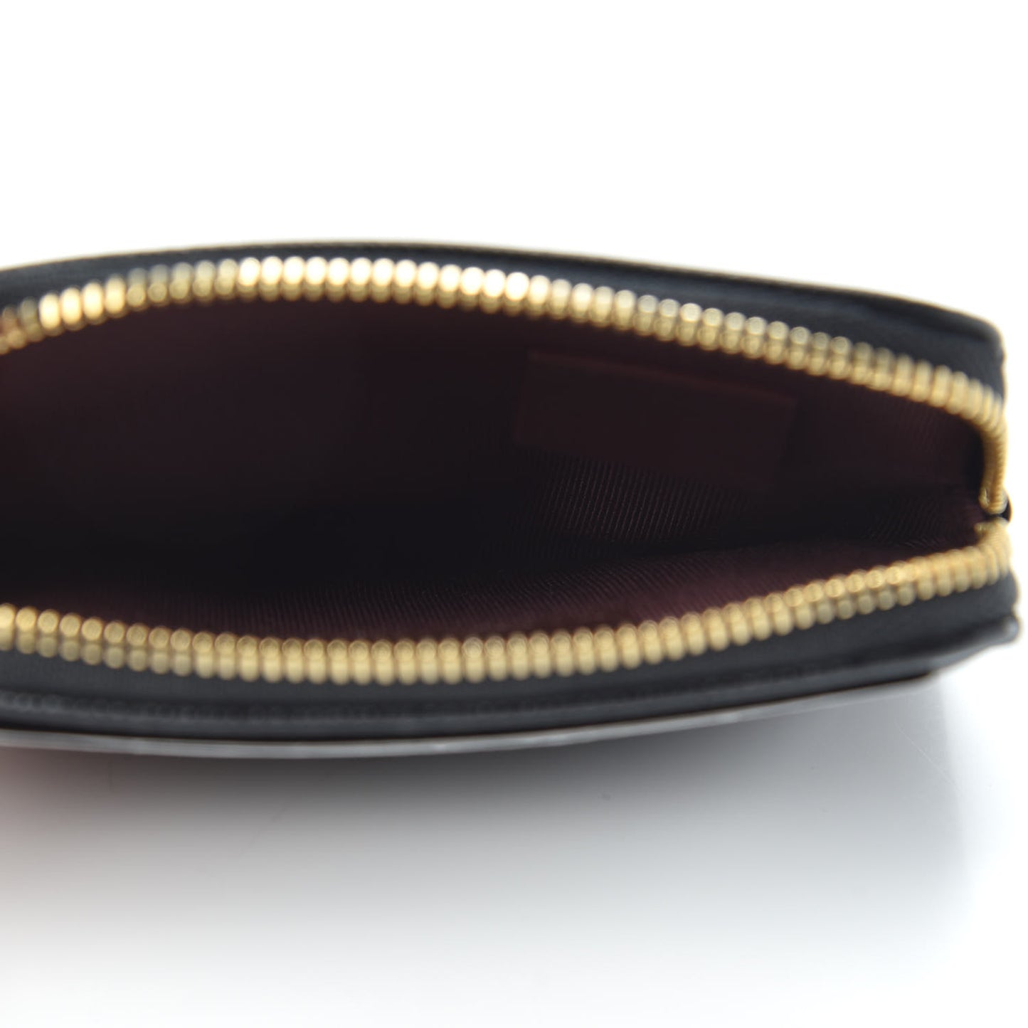 Caviar Quilted Zip Card Holder Wallet Black