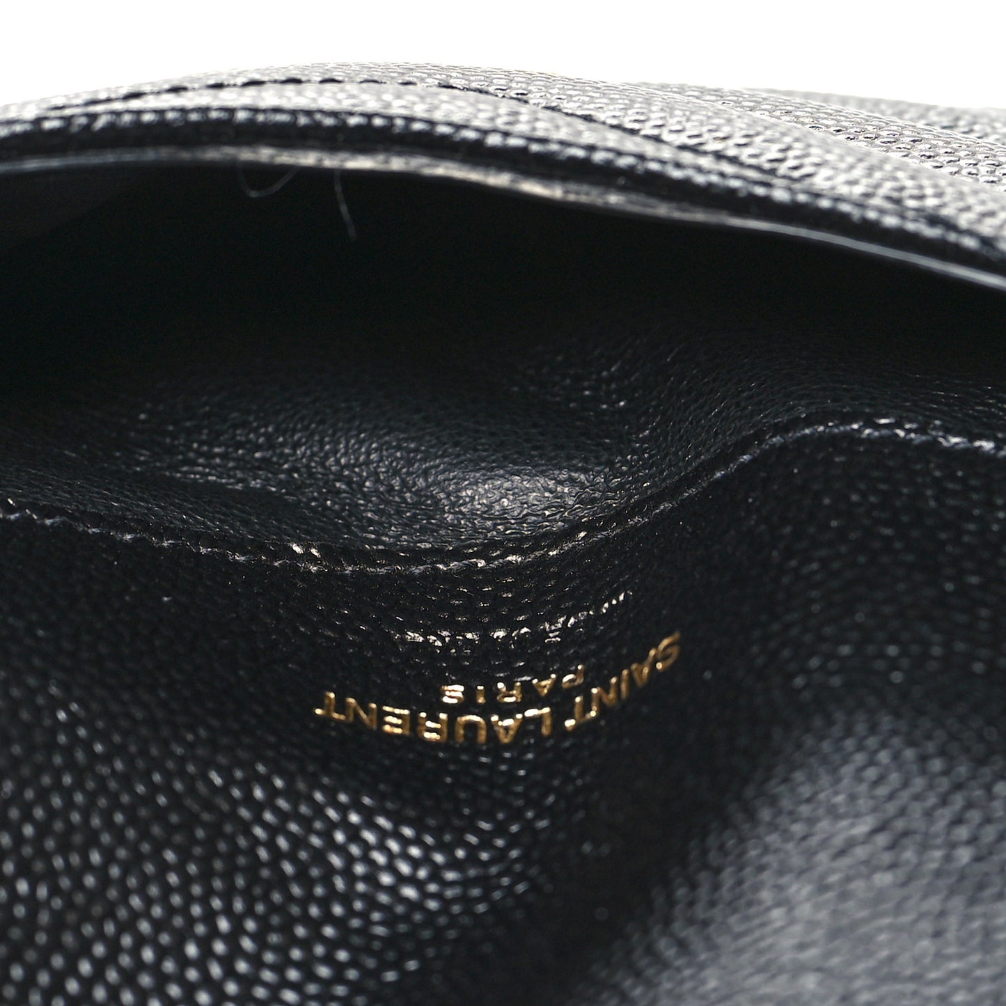 Grain De Poudre Matelasse Chevron Monogram Compact Wallet Black