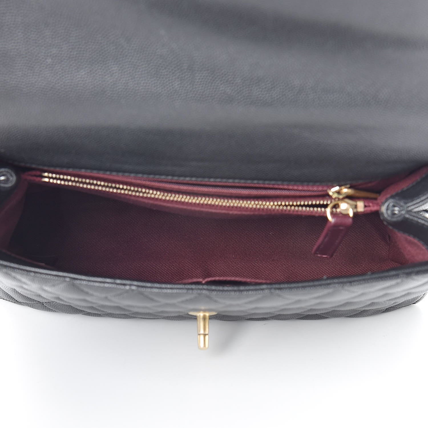 Chanel Caviar Quilted Small Coco Handle Flap Black 5 of 10