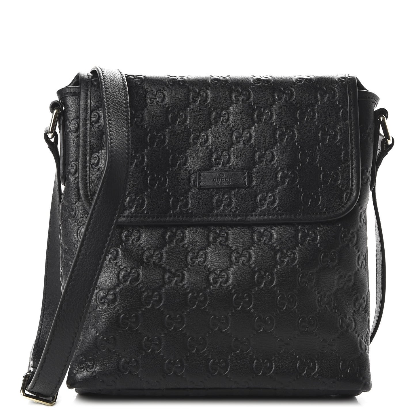 Guccissima Small Flap Messenger Bag Black