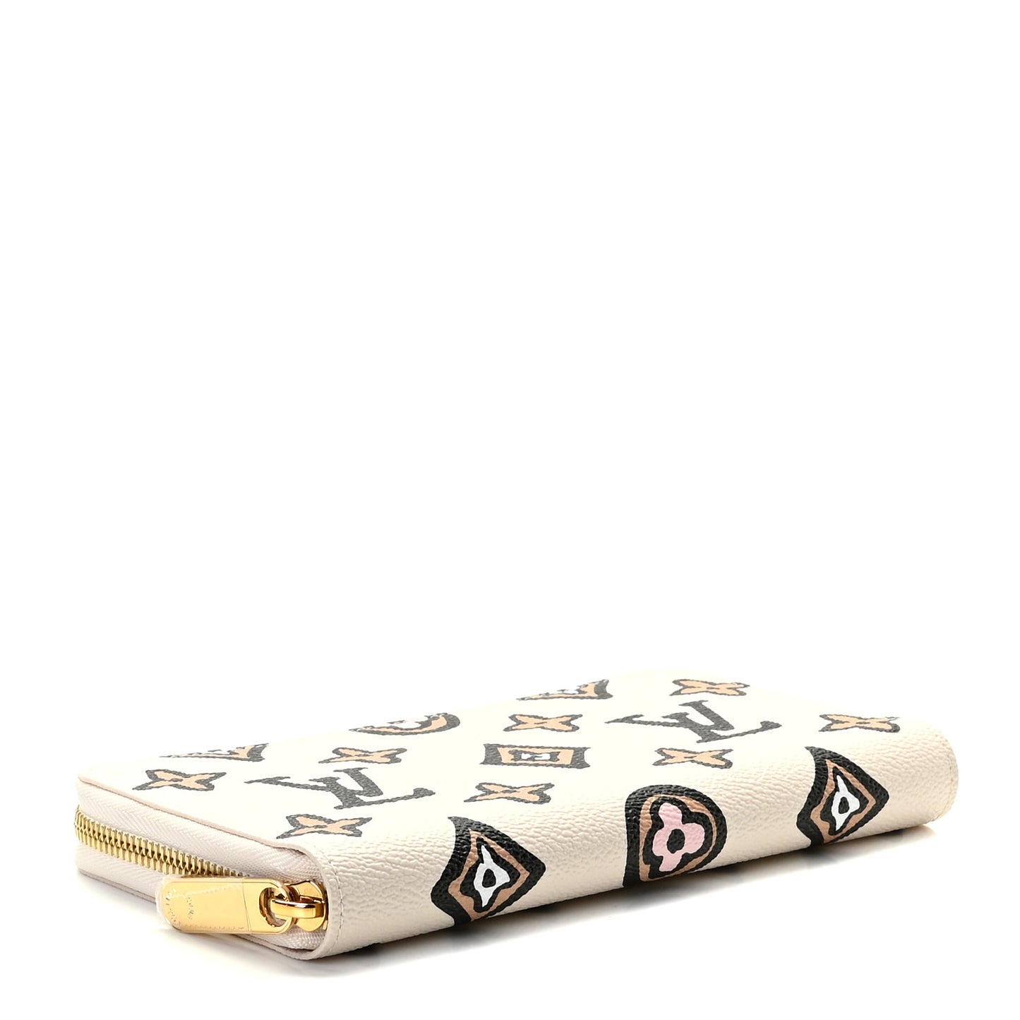 Monogram Giant Wild At Heart Zippy Wallet Creme