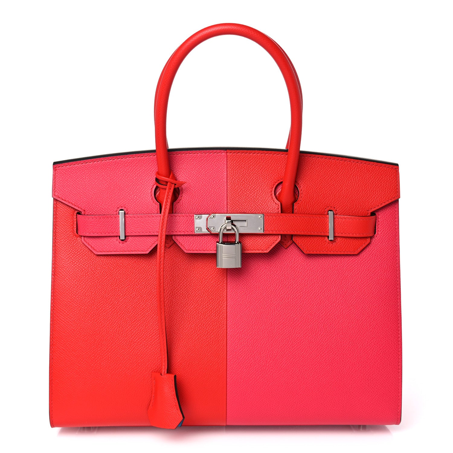 Hermes Epsom Casaque Birkin Sellier 30 Rouge Coeur Rose Extreme Bleu Zanzibar 1 of 35
