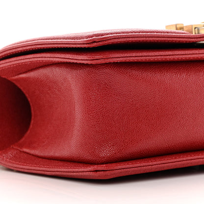 Chanel Caviar Quilted Small Boy Flap Red 9 of 12