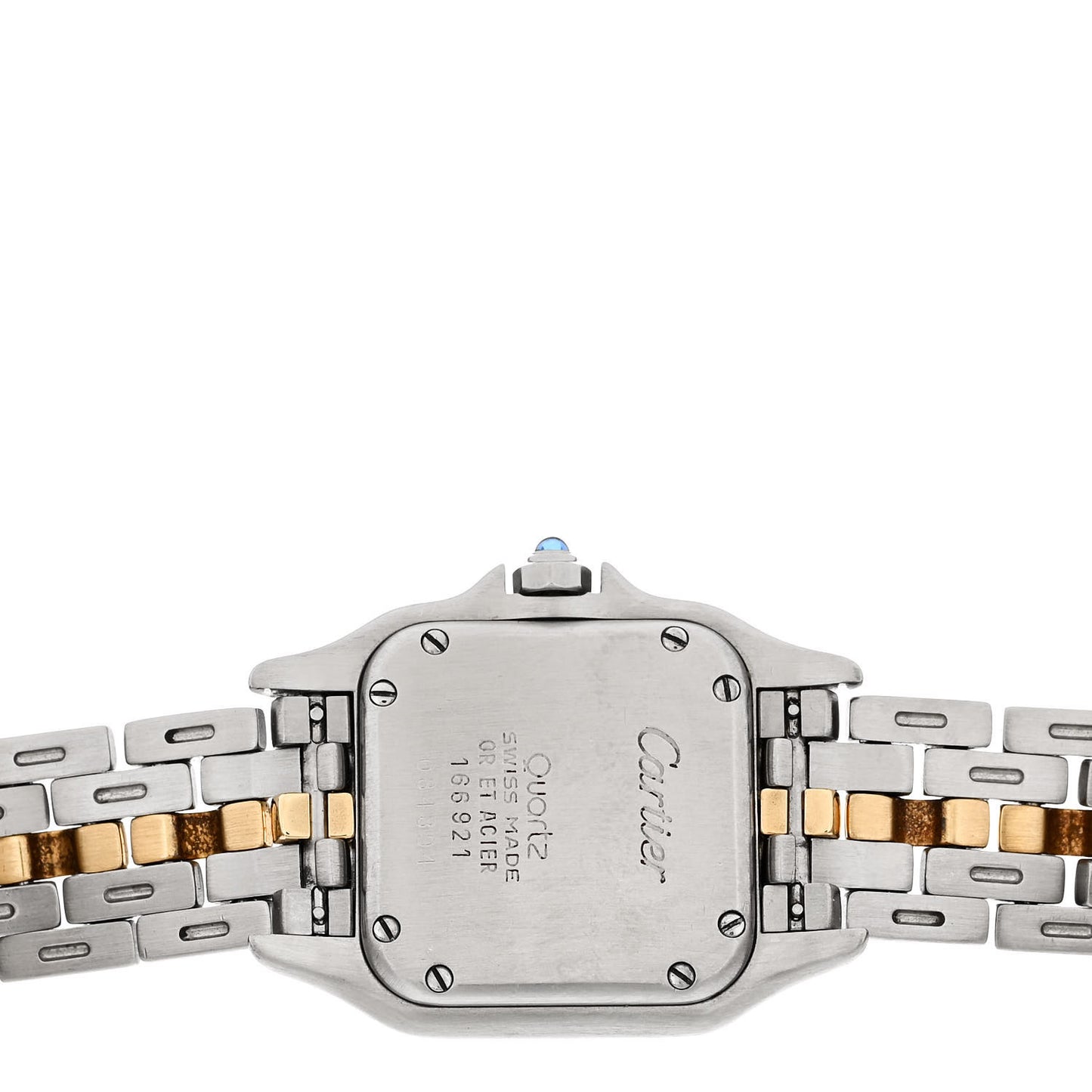 Stainless Steel 18K Yellow Gold 22mm Panthere Quartz Watch
