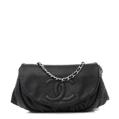 Chanel Caviar Half Moon Wallet On Chain WOC Black 1 of 12