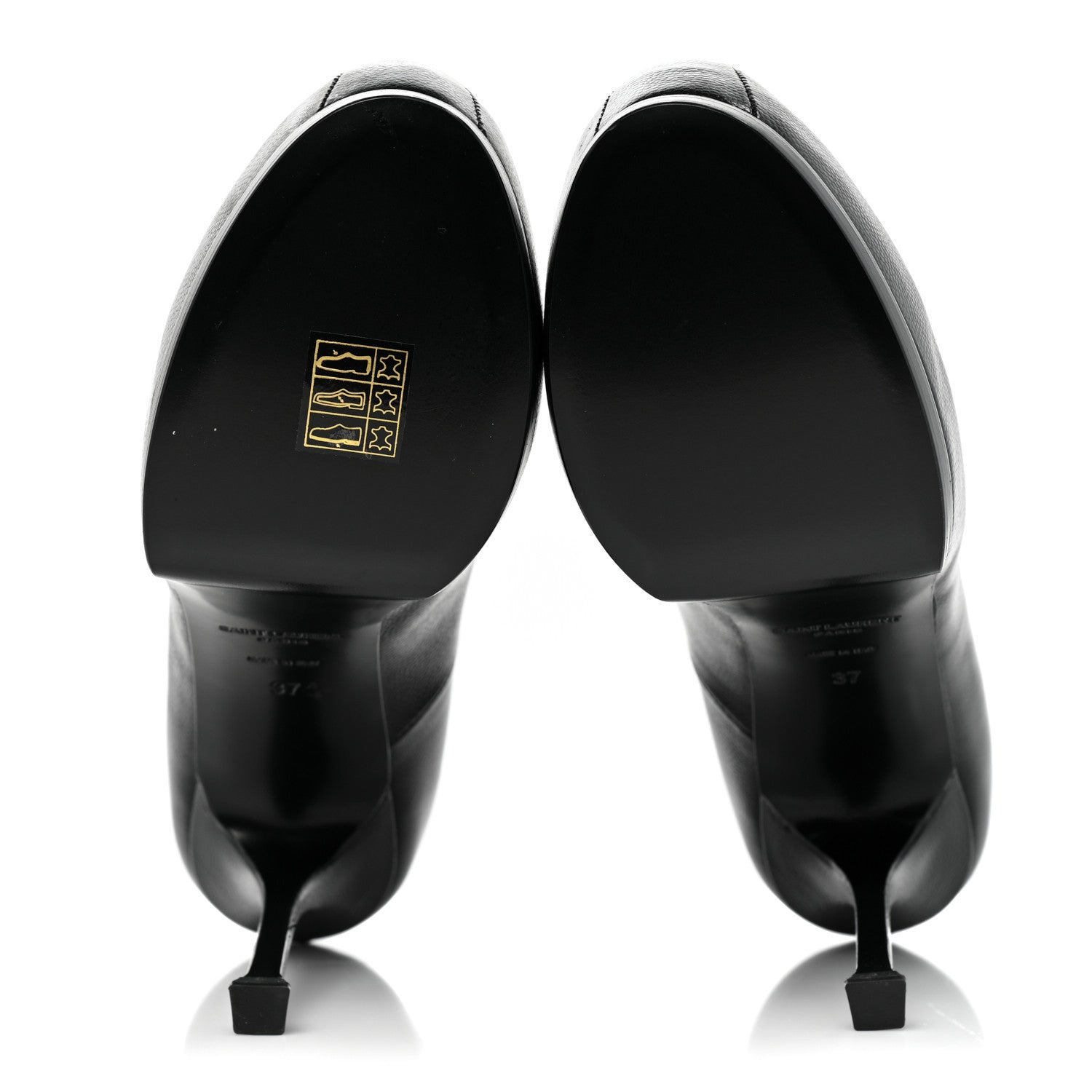 Saint Laurent Vernigolf Tribute Two 80 Platform Pumps 37 Black 5 of 8