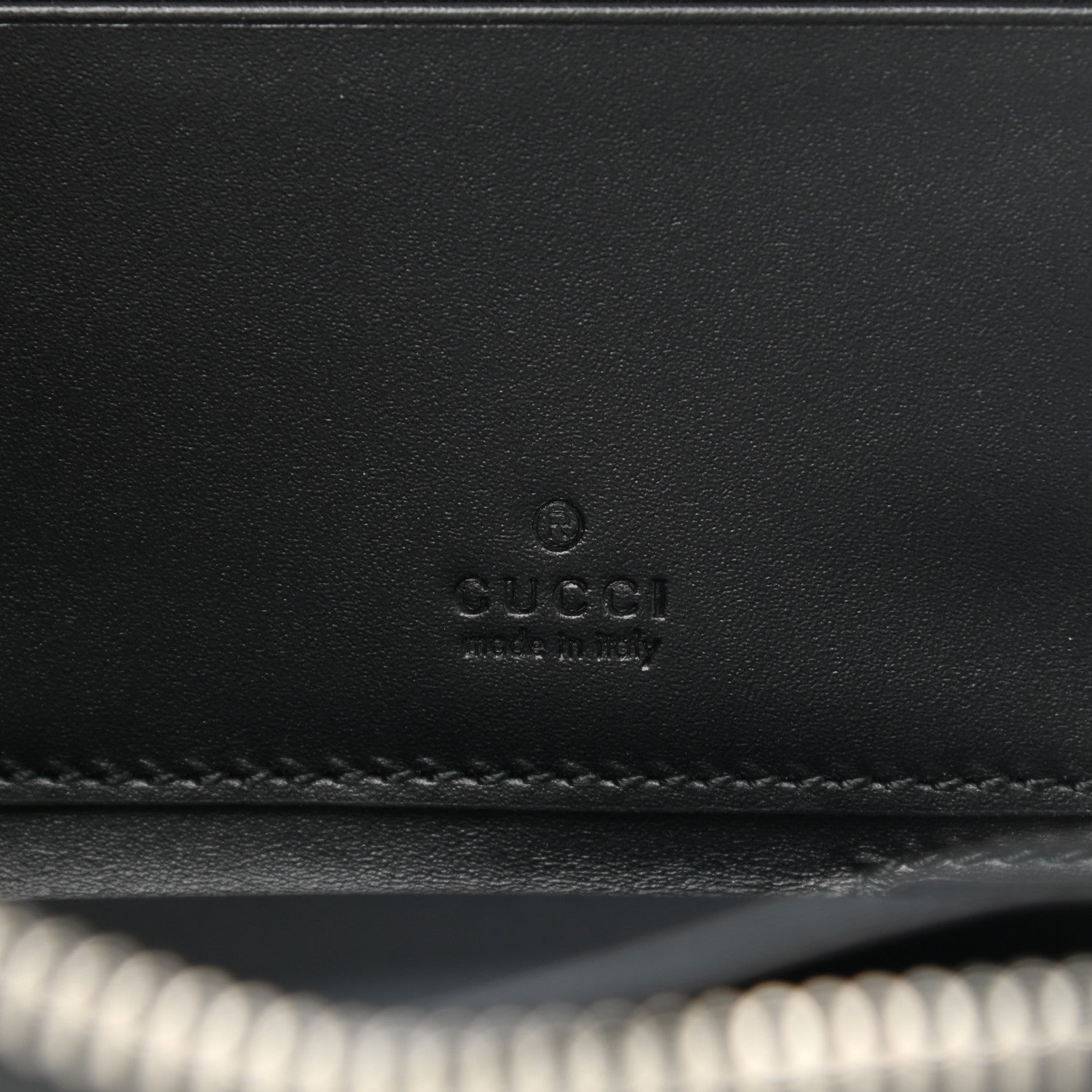 Gucci GG Supreme Monogram Kingsnake Zip Around Wallet Black Grey 6 of 8