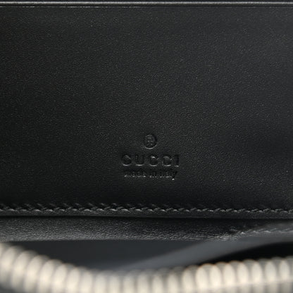 Gucci GG Supreme Monogram Kingsnake Zip Around Wallet Black Grey 6 of 8