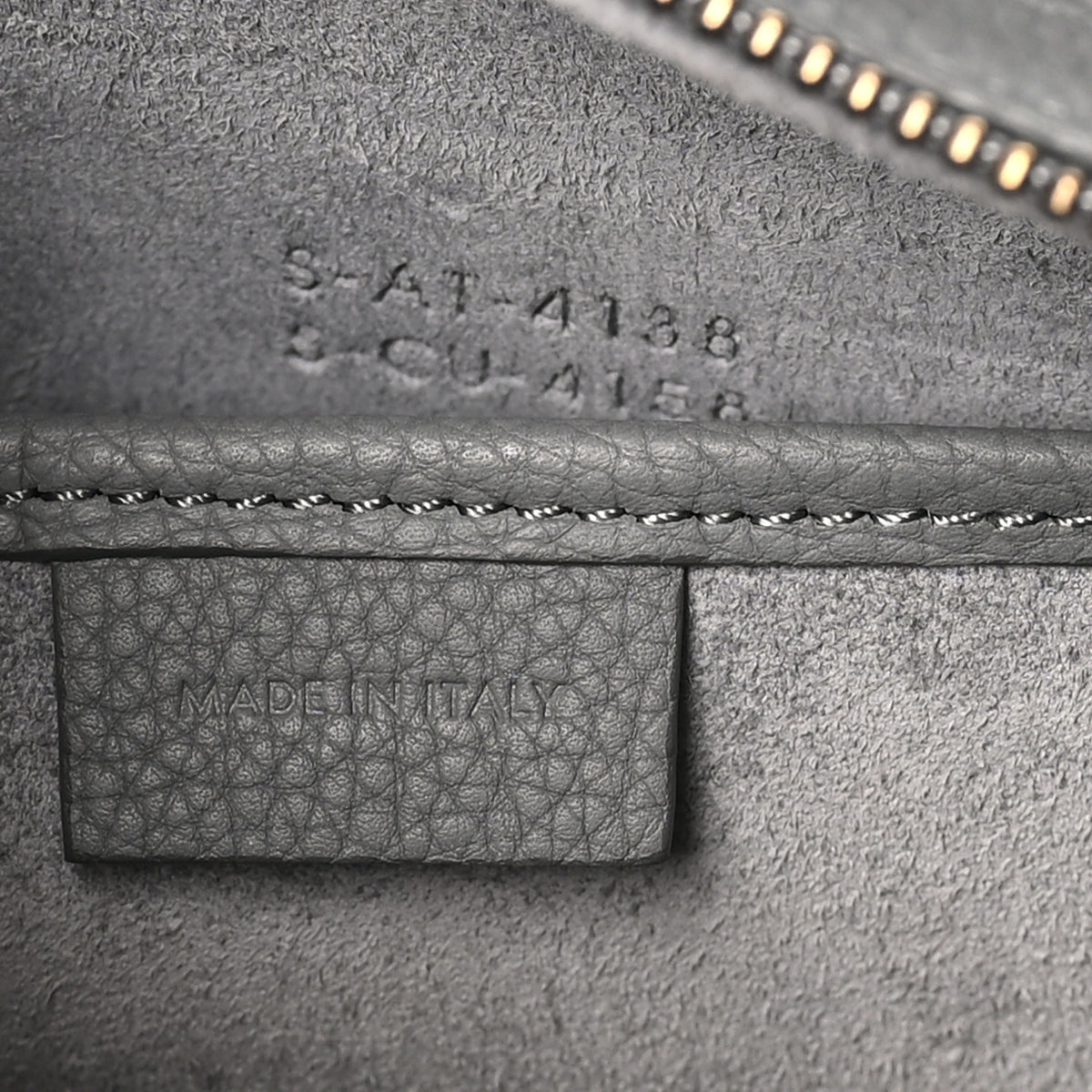 Baby Drummed Calfskin Nano Luggage Kohl