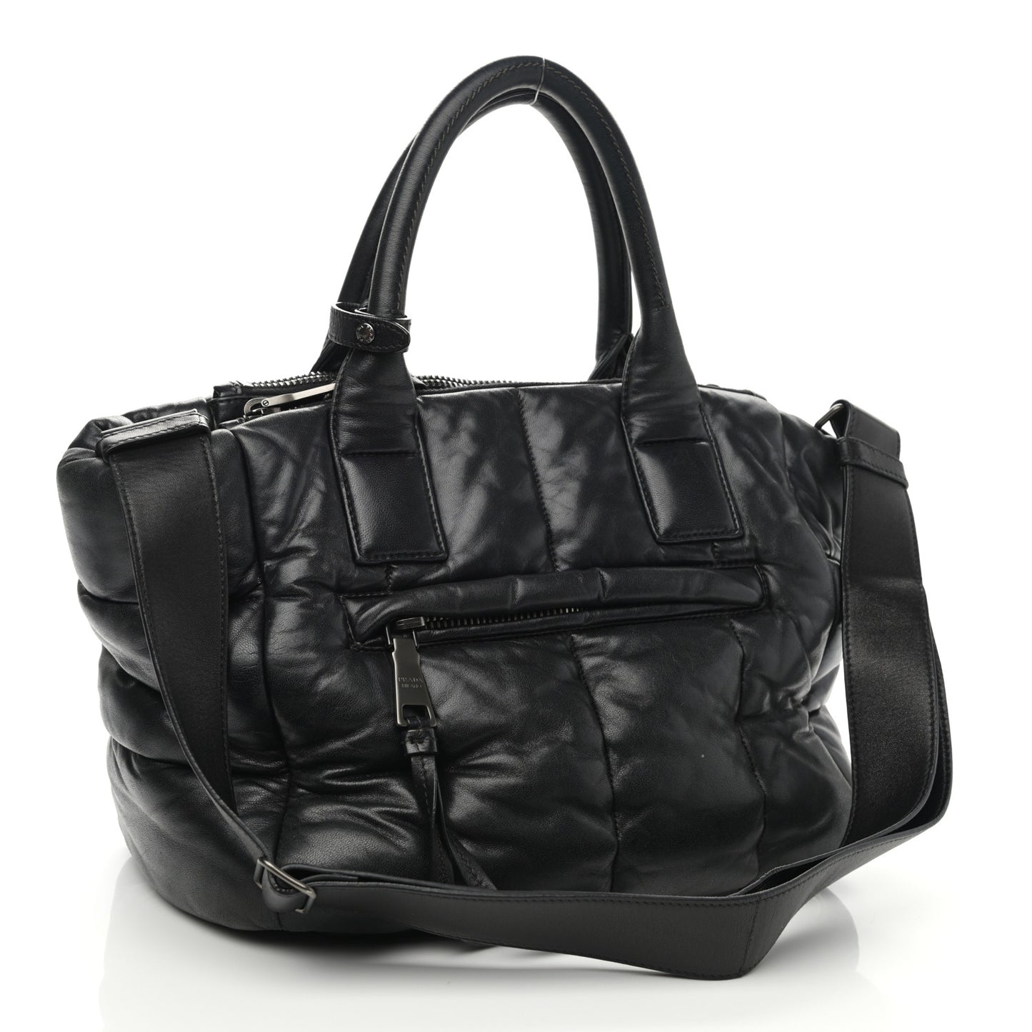 Nappa Bomber Tote Black