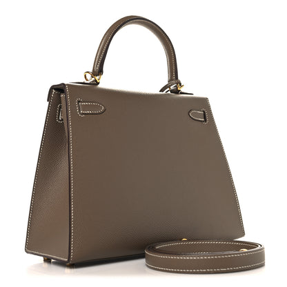 Hermes Epsom Kelly Sellier 25 Etoupe 3 of 13