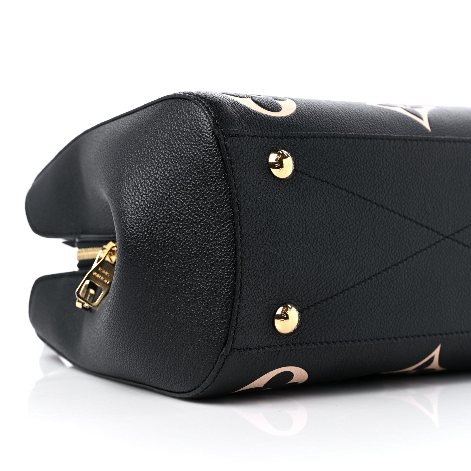 Louis Vuitton Empreinte Monogram Giant Montaigne MM Black Beige 7 of 9