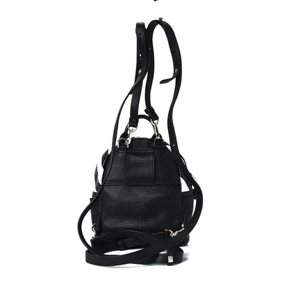 MCM Calfskin Striped X-Mini Roboter Mixed-Media Backpack Black White Multicolor 2 of 4