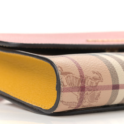 Burberry Derby Calfskin Haymarket Check Small Loxley Crossbody Cinnamon Red Multicolor 9 of 10