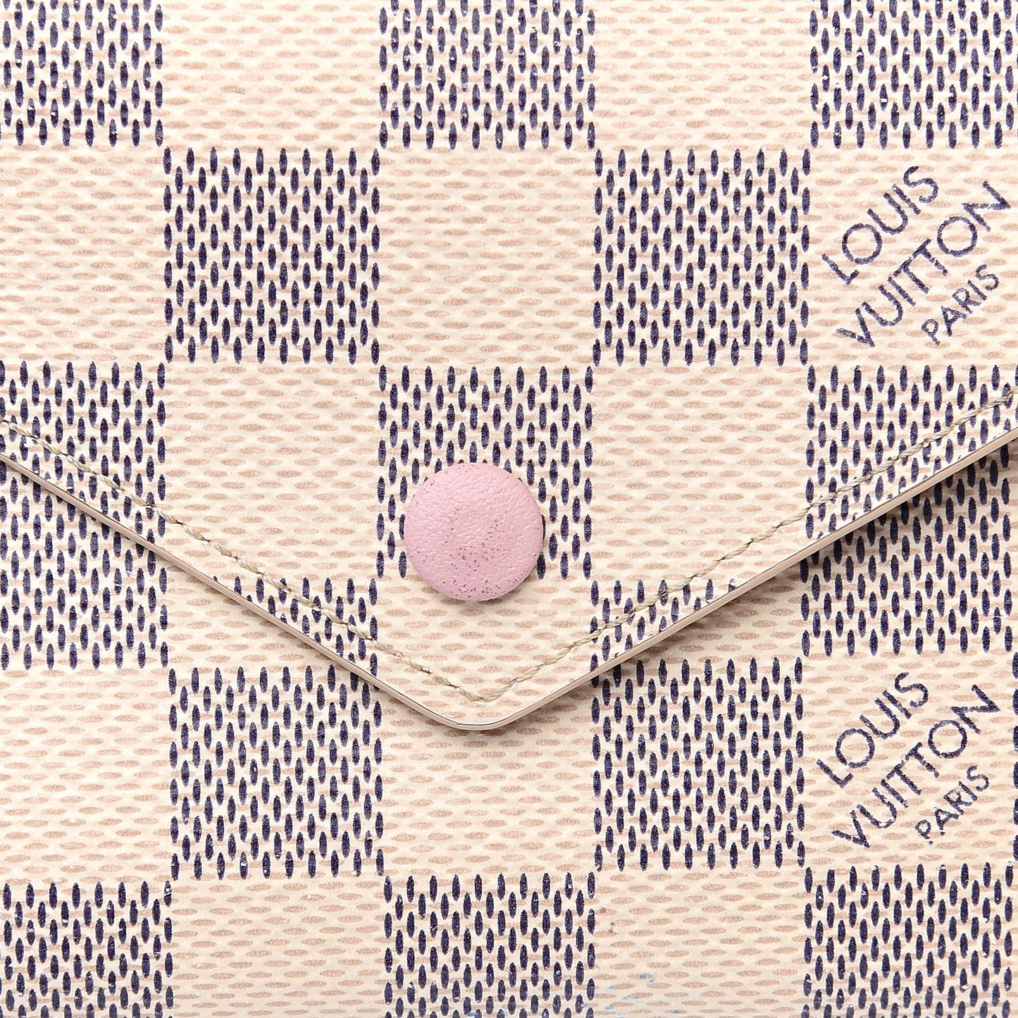 Damier Azur Victorine Wallet Rose Ballerine