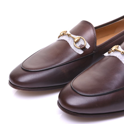 Gucci Calfskin Womens Jordaan Loafers 39.5 Fondente Brown 4 of 18