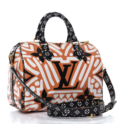 Louis Vuitton Monogram Giant Crafty Speedy Bandouliere 25 Creme Caramel 3 of 9