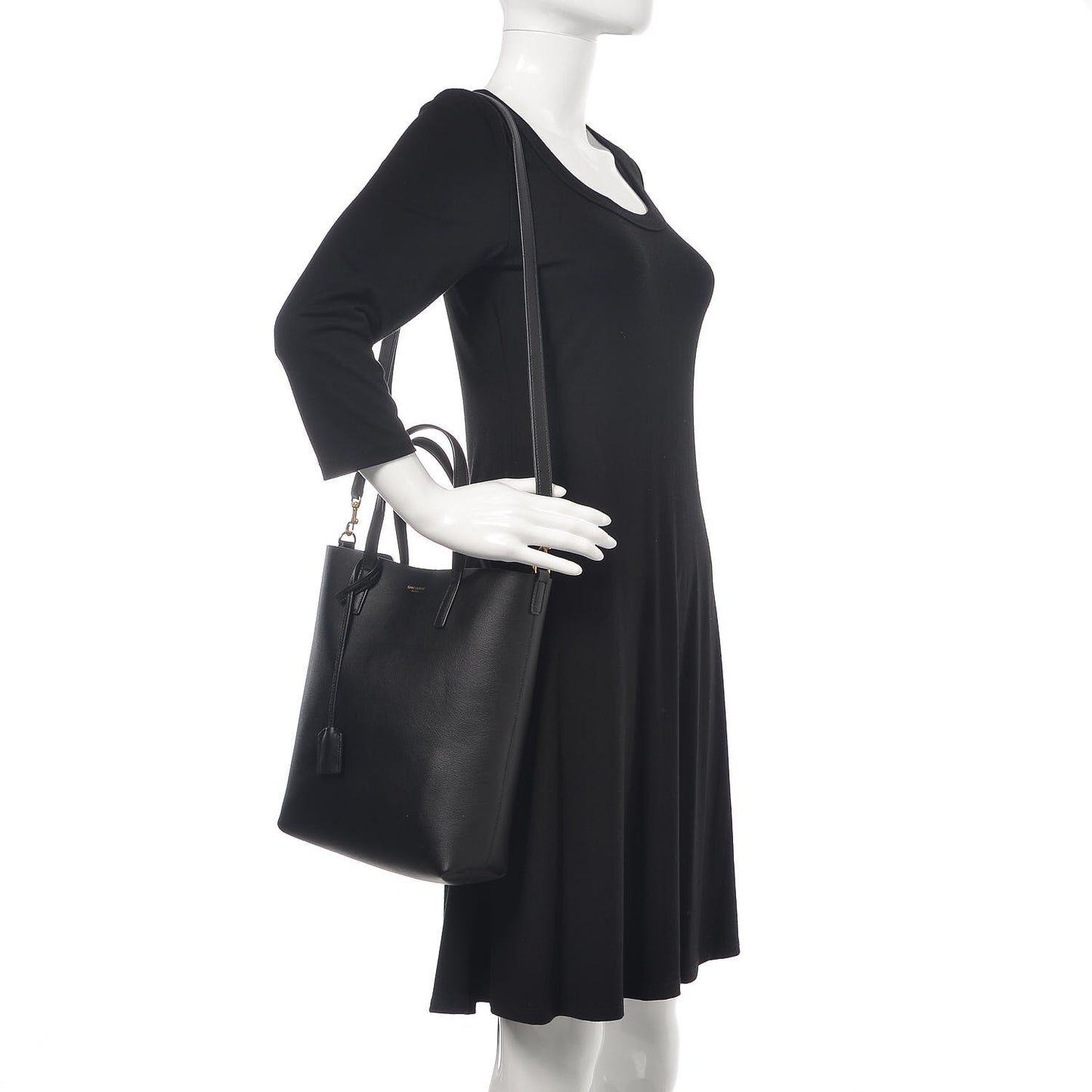 Calfskin Toy Shopping Tote Black