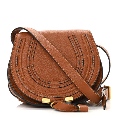 Chloe Calfskin Mini Marcie Round Crossbody Bag Tan 1 of 10