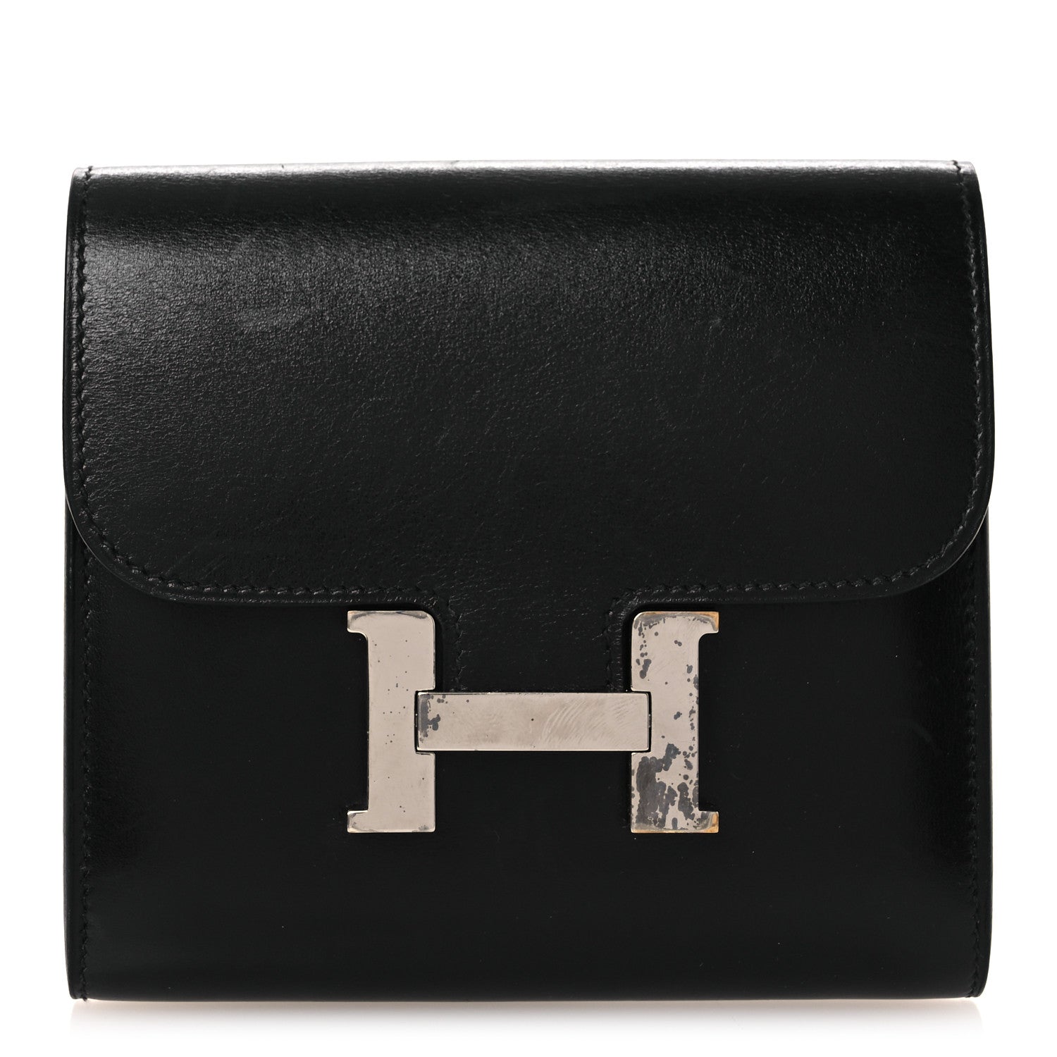 Hermes Box Constance Short Wallet Black 1 of 12