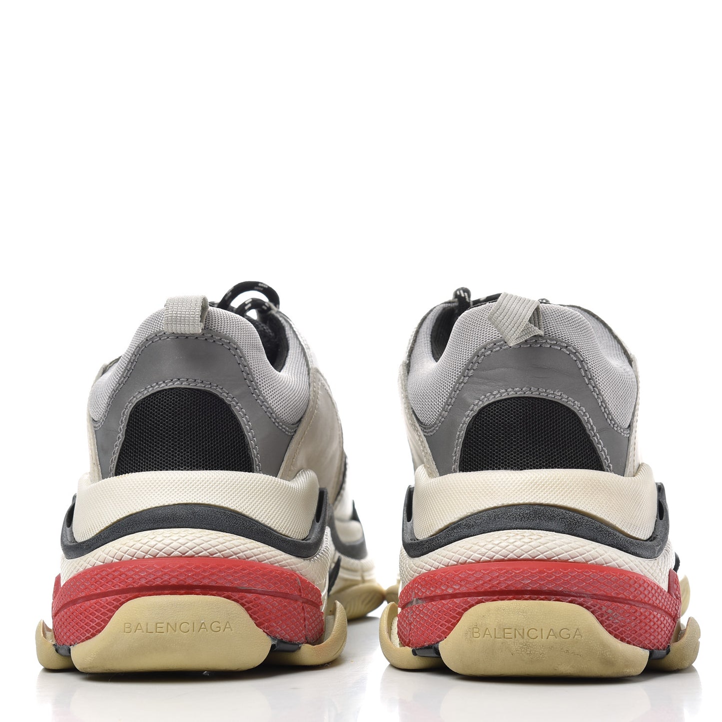 Mesh Nubuck Mens Triple S Sneakers 42 Black Argent