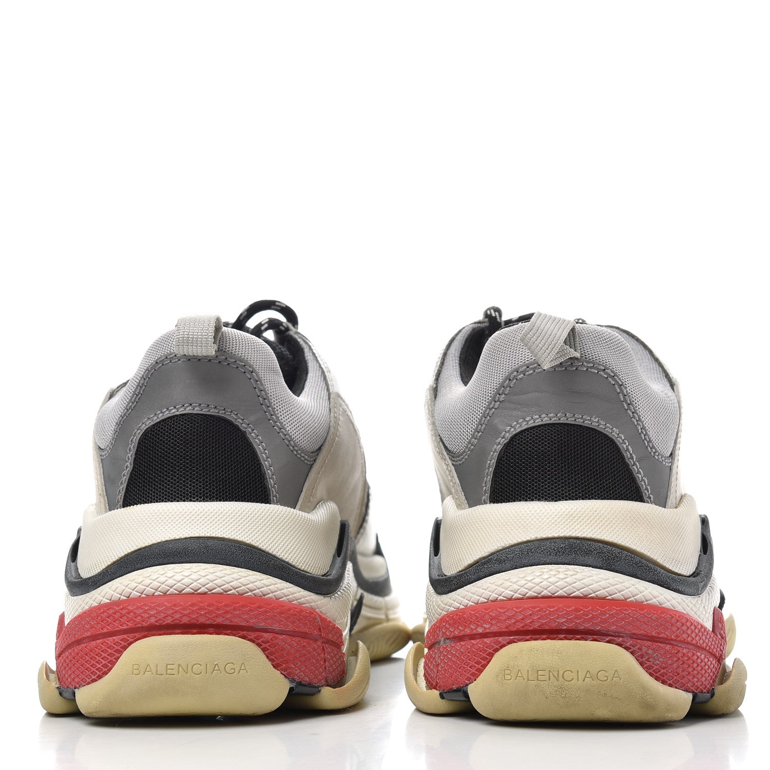 Balenciaga Mesh Nubuck Mens Triple S Sneakers 42 Black Argent 6 of 9