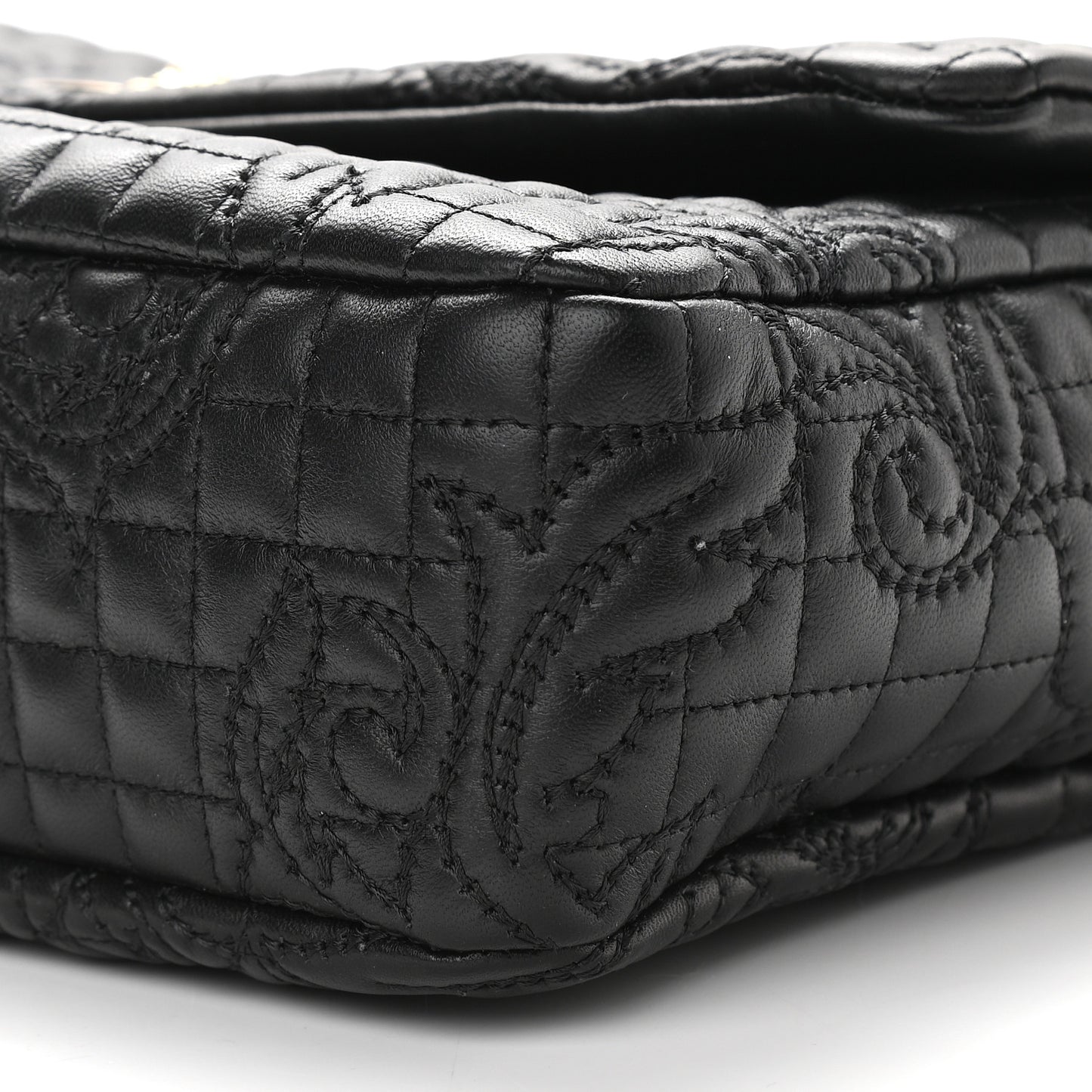 Nappa Barocco Quilted Vanitas Crossbody Black