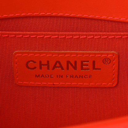 Chanel Patent Calfskin Quilted Small Boy Flap Orange 6 of 11