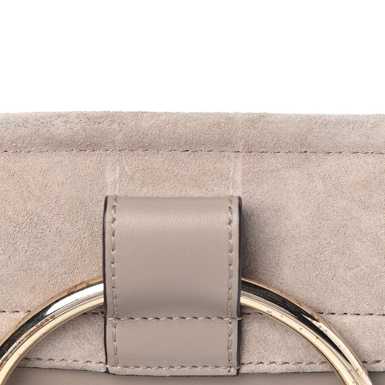 Chloe Suede Calfskin Mini Faye Bracelet Bag Motty Grey 11 of 13