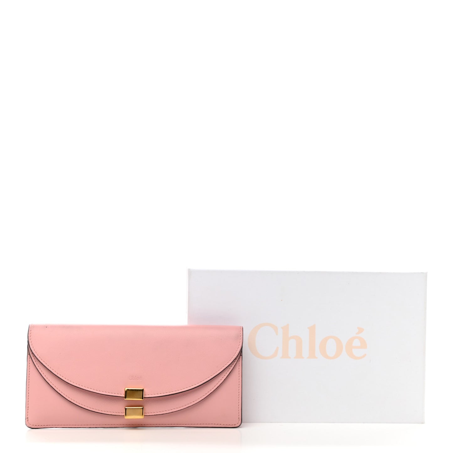 Calfskin Georgia Flap Wallet Washed Pink