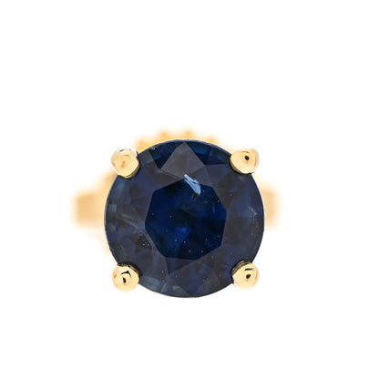 Tiffany 18K Yellow Gold Blue Sapphire Earrings 5 of 6