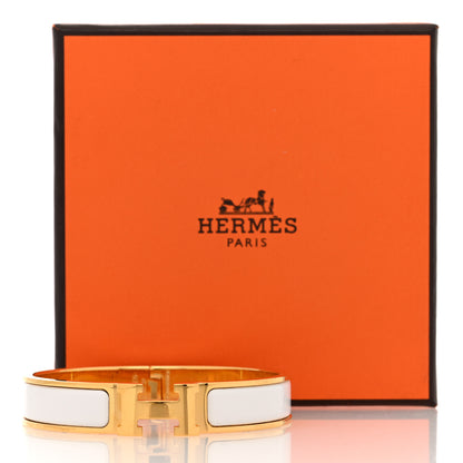 Hermes Enamel Narrow Clic Clac H Bracelet PM White 5 of 5