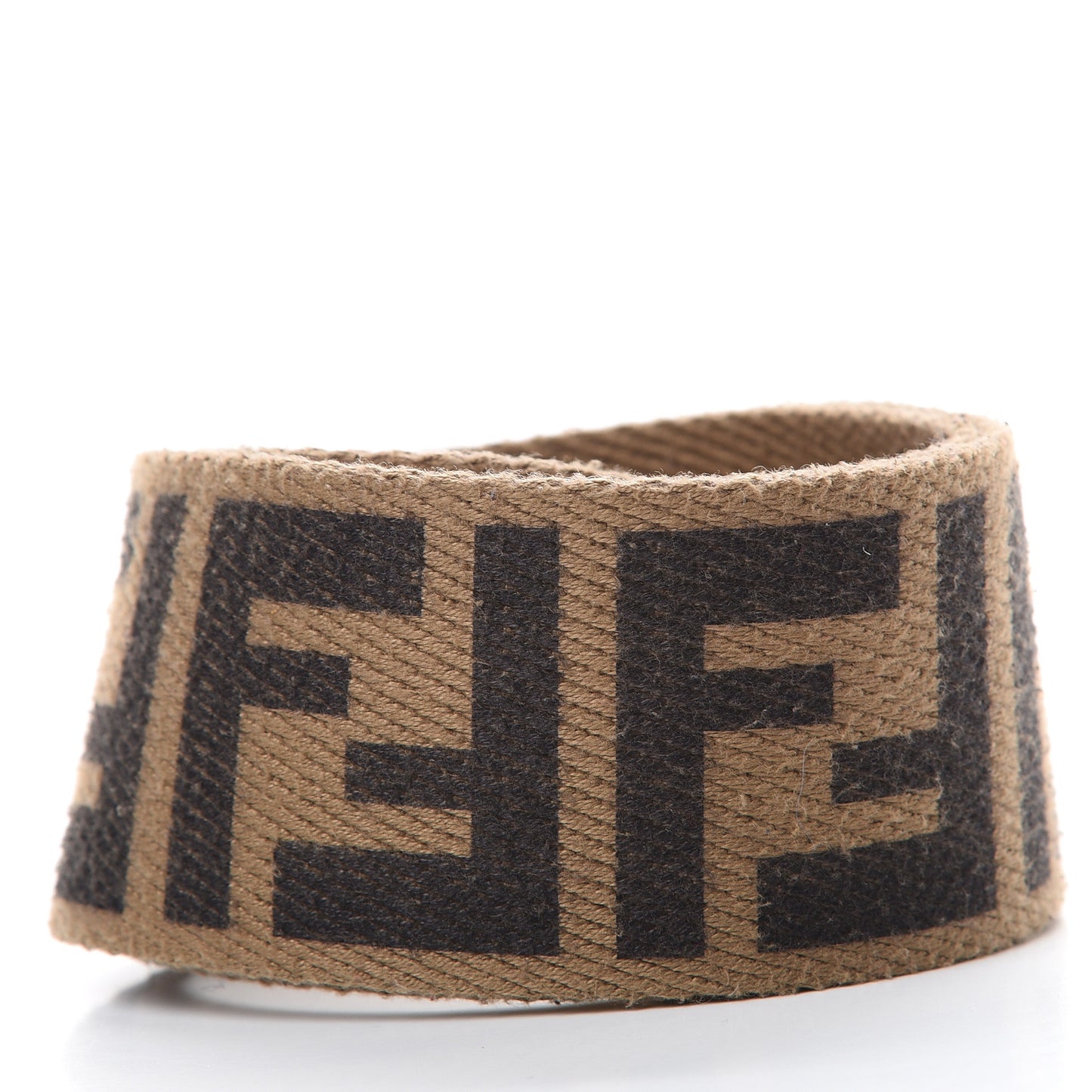 Canvas Calfskin FF 1974 Strap You Fango Marrone Red
