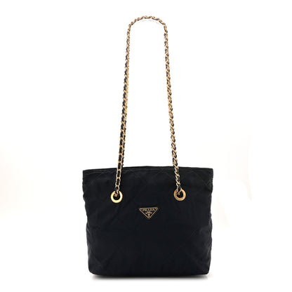 Prada Nylon Tessuto Quilted Shoulder Bag Blue 1 of 9