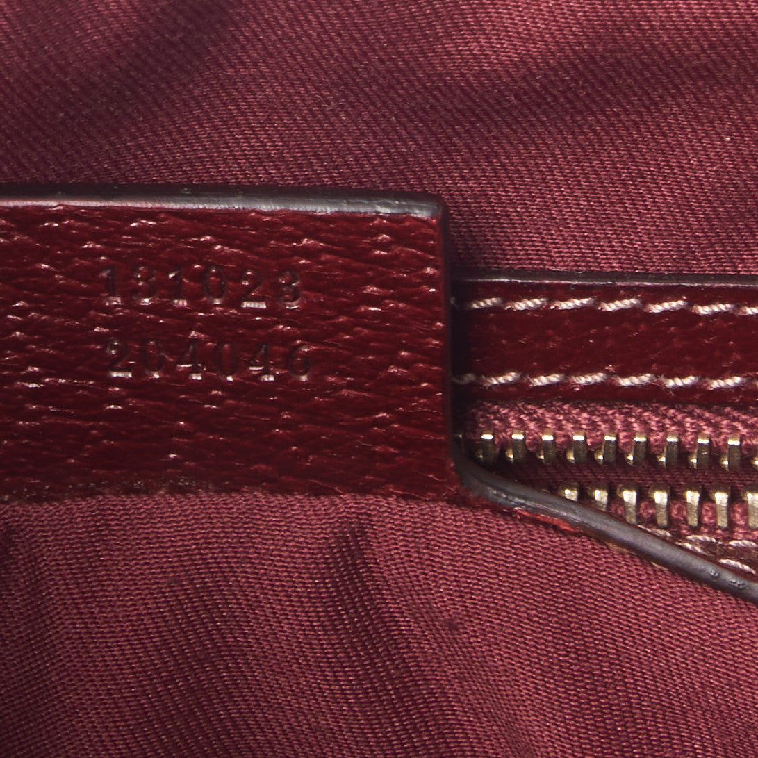 FF Monogram Medium Horsebit Nail Dome Bag Burgundy