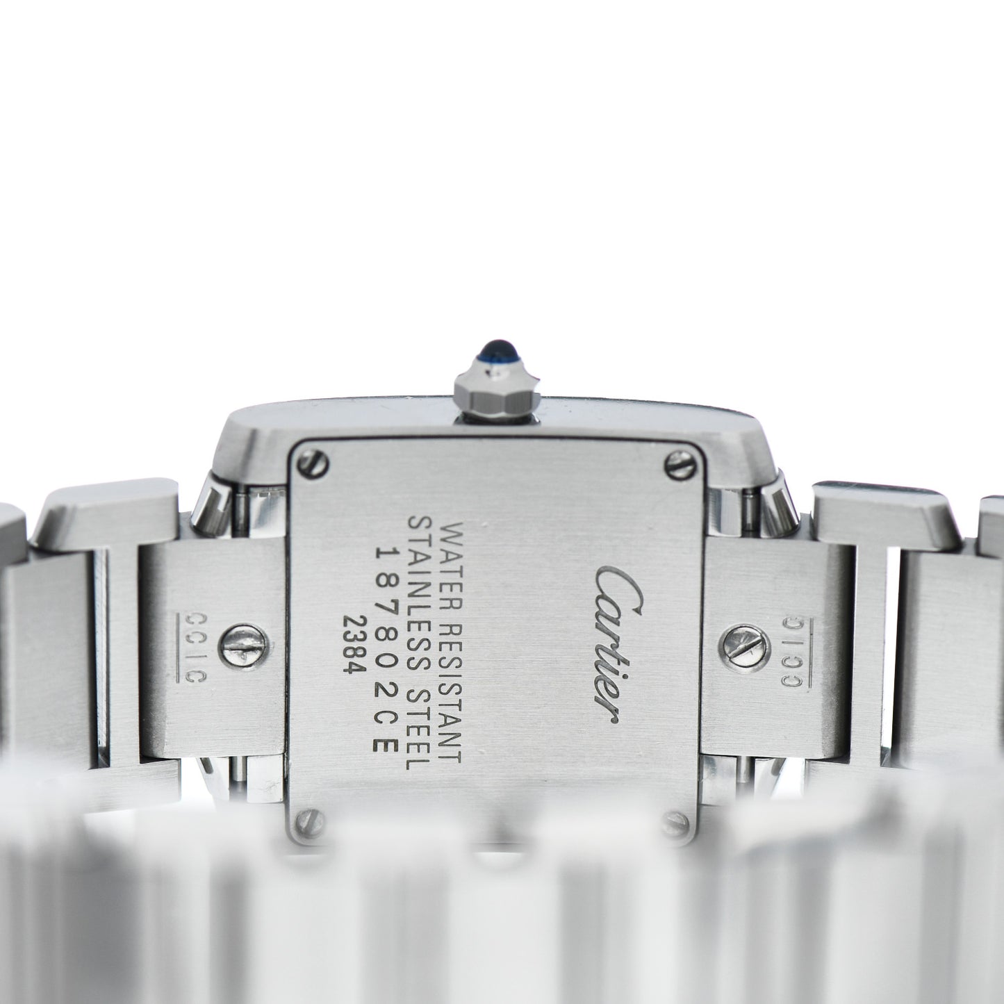 Stainless Steel 20mm Tank Francaise Quartz Watch