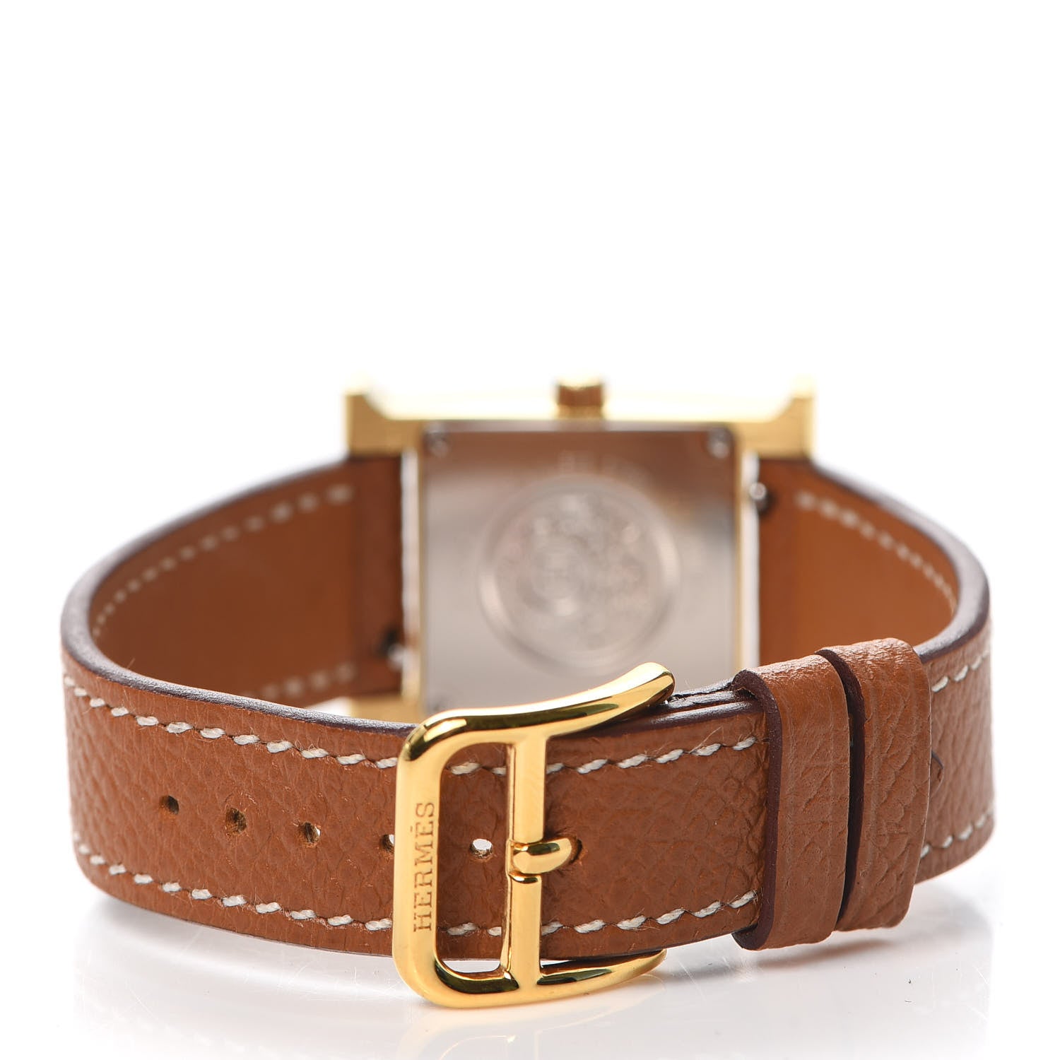 Hermes Stainless Steel Epsom 21mm Heure H Hour Quartz Watch Gold 4 of 6