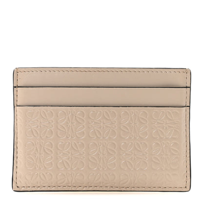 Loewe Calfskin Embossed Anagram Cardholder Light Oat 1 of 6