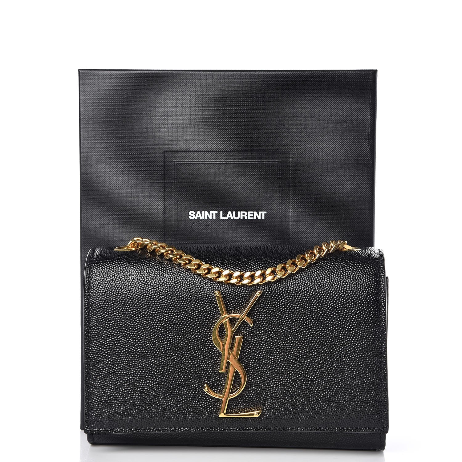 Saint Laurent Grain De Poudre Small Monogram Kate Satchel Black 7 of 7