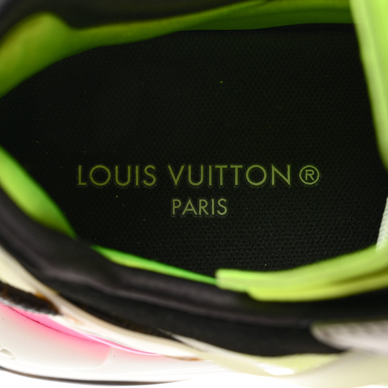 Louis Vuitton Monogram Calfskin Run 55 Sneakers 36.5 Pink White Yellow 7 of 8