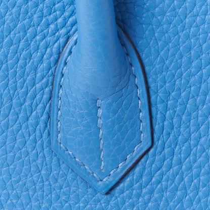 Hermes Taurillon Clemence Birkin 30 Bleu Paradis 13 of 30