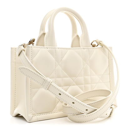 Christian Dior Calfskin Macrocannage Mini Book Tote Latte 3 of 11